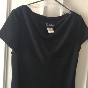 Gently worn black long formal dress.  Size 12.